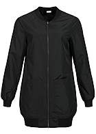 JDY by ONLY Damen Nylon Longform Bomber Jacke 2 Taschen schwarz - Art.-Nr.: 16070709