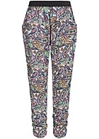 Seventyseven Lifestyle Hose Damen Sommer Hose 2 Taschen Paisley Muster hell grün - Art.-Nr.: 17031911