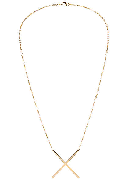Hailys Damen Fashion Halskette mit Buchstaben Anhnger X gold - Art.-Nr.: 20120610