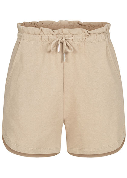 ONLY Dames Paperbag Shorts 2-Pockets humus beige - Art.-Nr.: 21041610