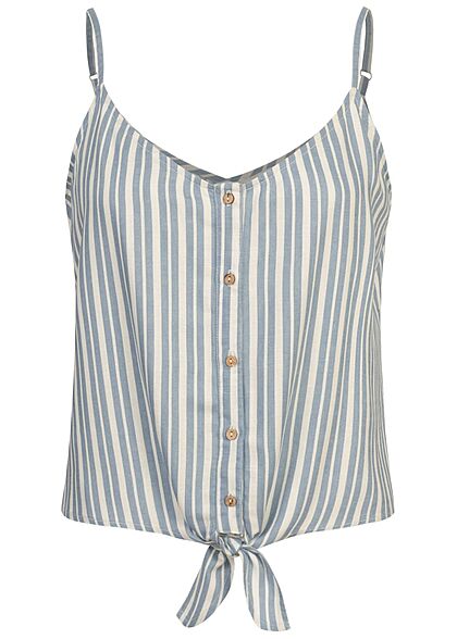 ONLY Dames Viscose Top Strepen faded blauw wit - Art.-Nr.: 21052157