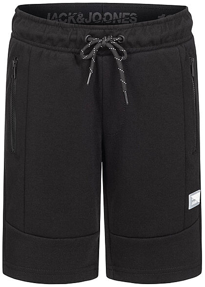 Jack and Jones Junior Sweat Shorts Tunnelzug 2-Pockets schwarz - Art.-Nr.: 21052355