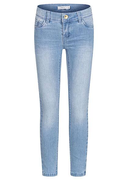 Name it Kids Meisje NOOS skinny fit jeans broek met 5 zakken lichtblauw - Art.-Nr.: 21110421