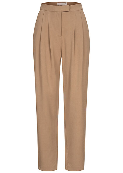 VILA Dames Hoge taille broek met 2 zakken bruin - Art.-Nr.: 22020104