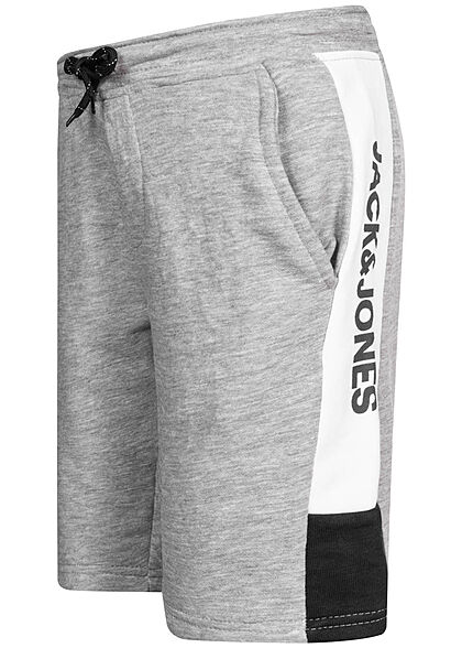 Jack and Jones Junior Korte broek met logo-opdruk wit zwart - Art.-Nr.: 22030568