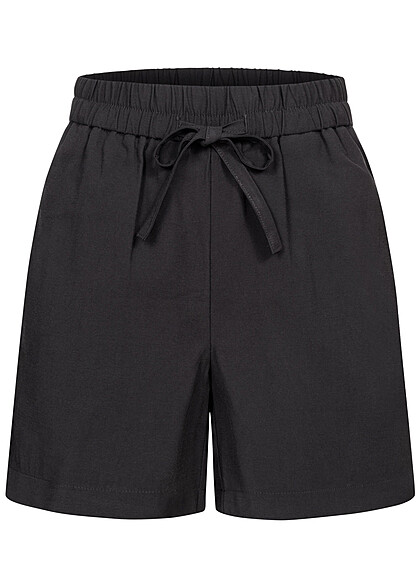 Vero Moda Dames NOOS Shorts met elastische tailleband en trekkoord zwart