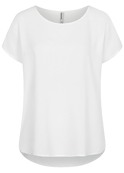 Sublevel Dames Basic T-Shirt met ronde hals wit - Art.-Nr.: 24040027