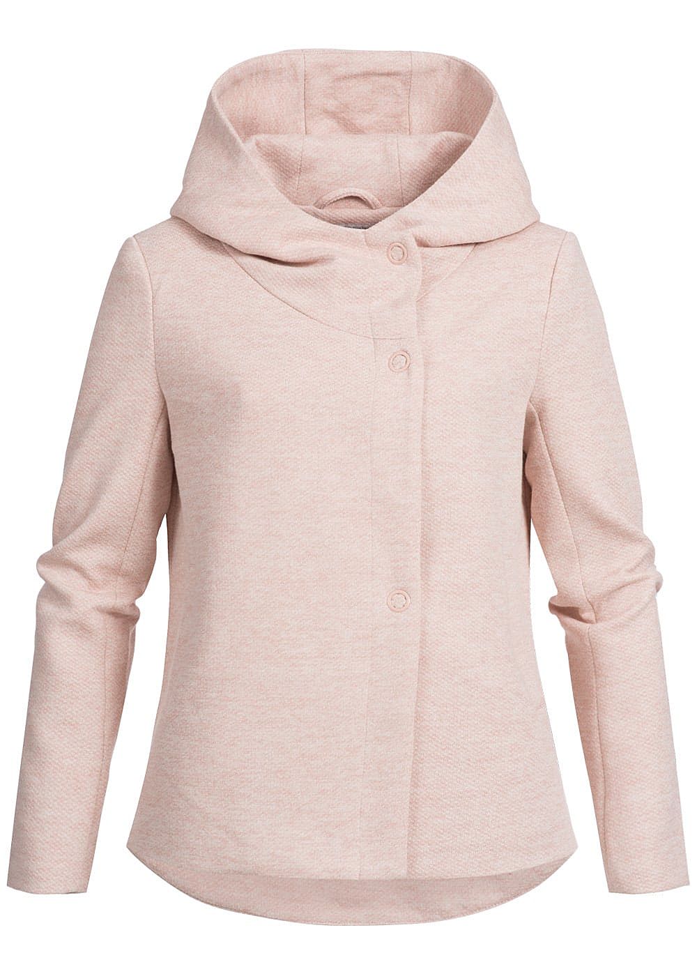 ONLY Damen Übergangs Stoff Jacke Kapuze 2 Taschen ...