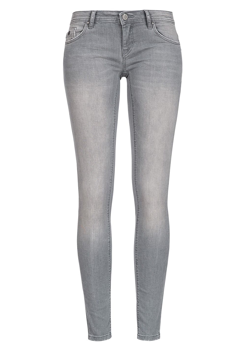 ONLY Damen Skinny Jeans Hose 5 Pockets Super Low Waist grau denim