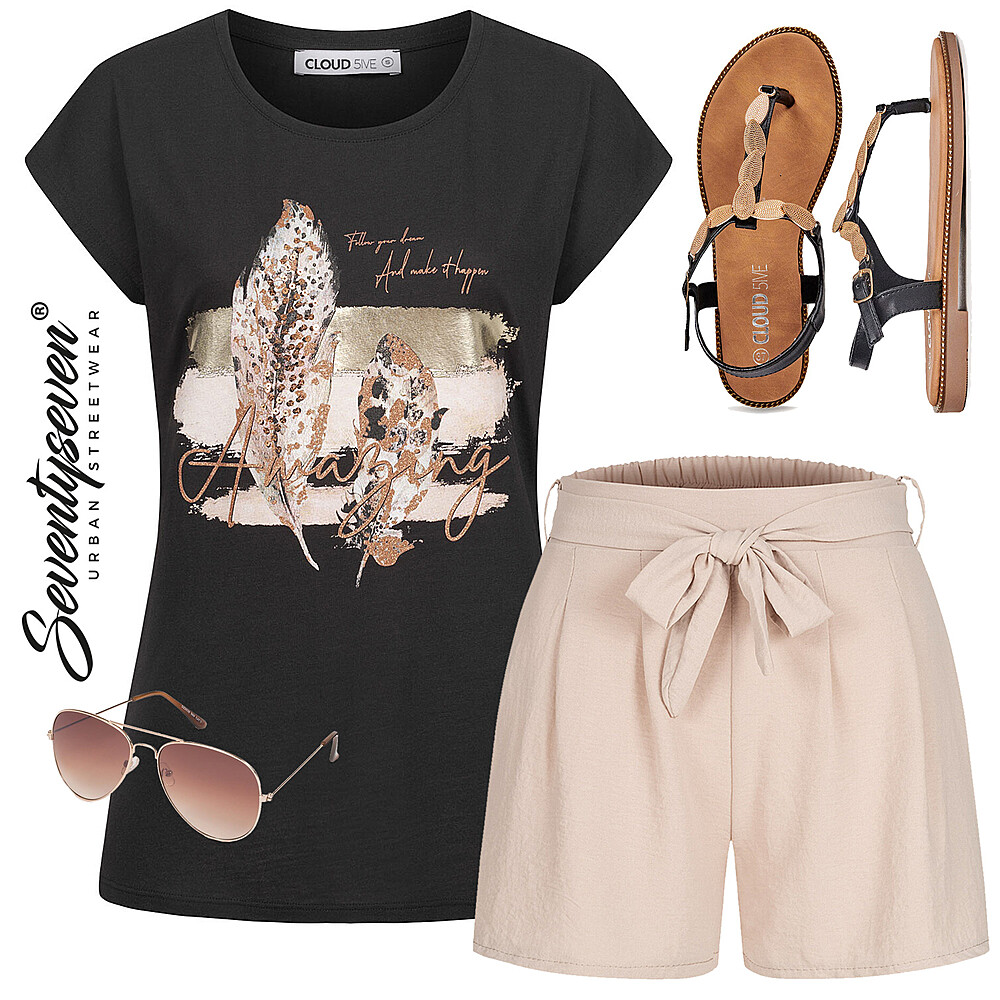 Luchtige zomer shorts Outfit 24605