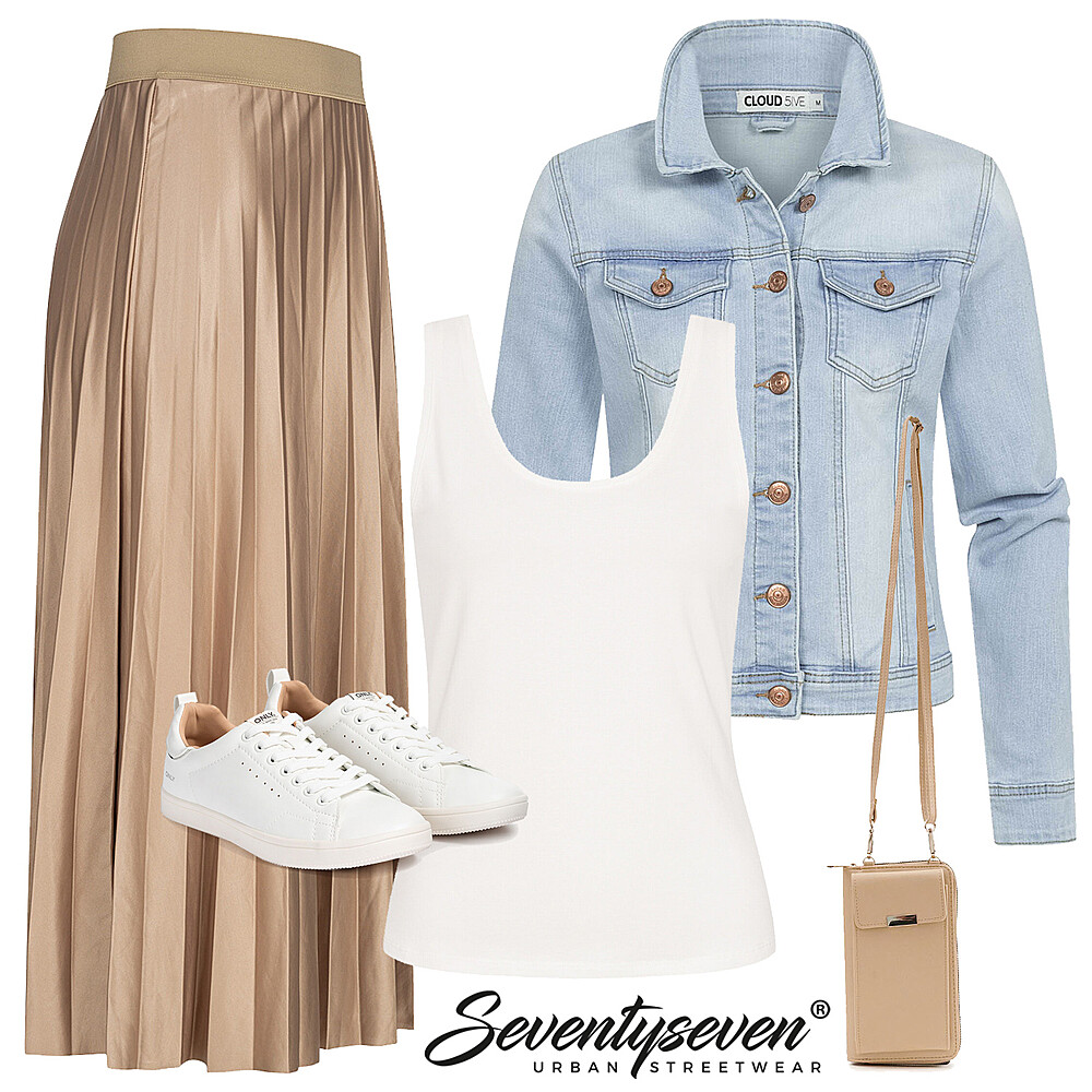 Frisse maxirokstijl Outfit 27884