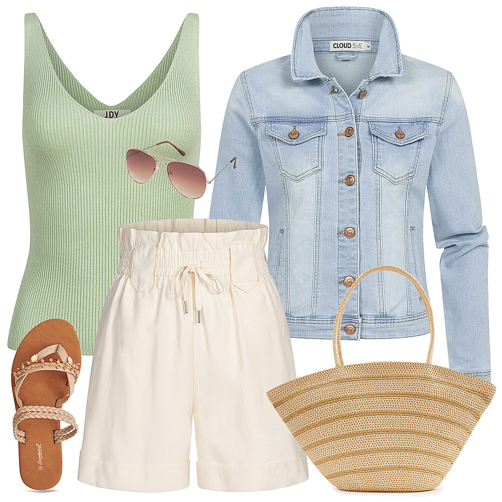 Eenvoudige winkeluitstap look Outfit 27939