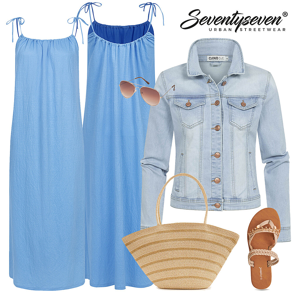 Sommervibes Kleid & Sandalen Outfit 28102