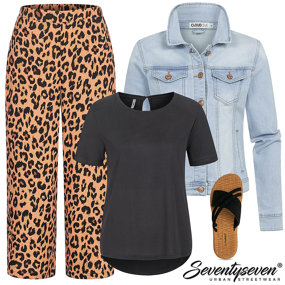 Mode met leeuwprint Outfit 28172