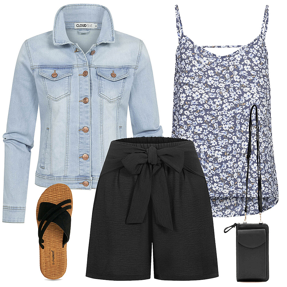 Denim jasjekoorts Outfit 28226