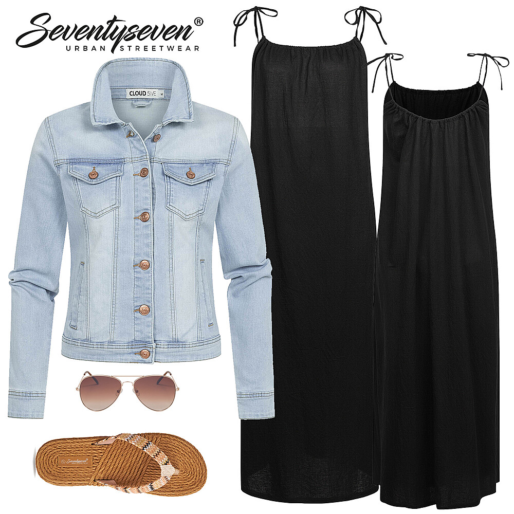 In spijkerjas stijl Outfit 28290