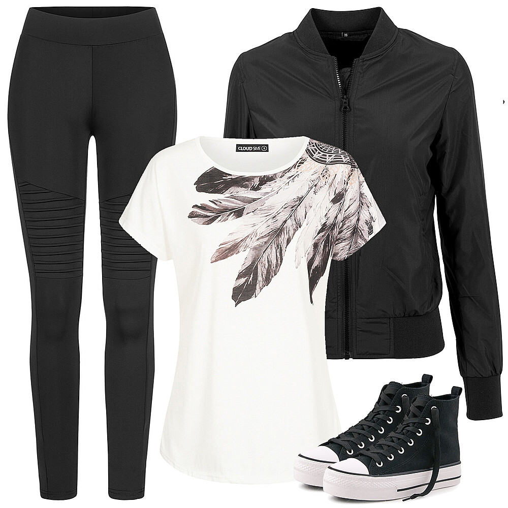 Casual levensstijl Outfit 28475