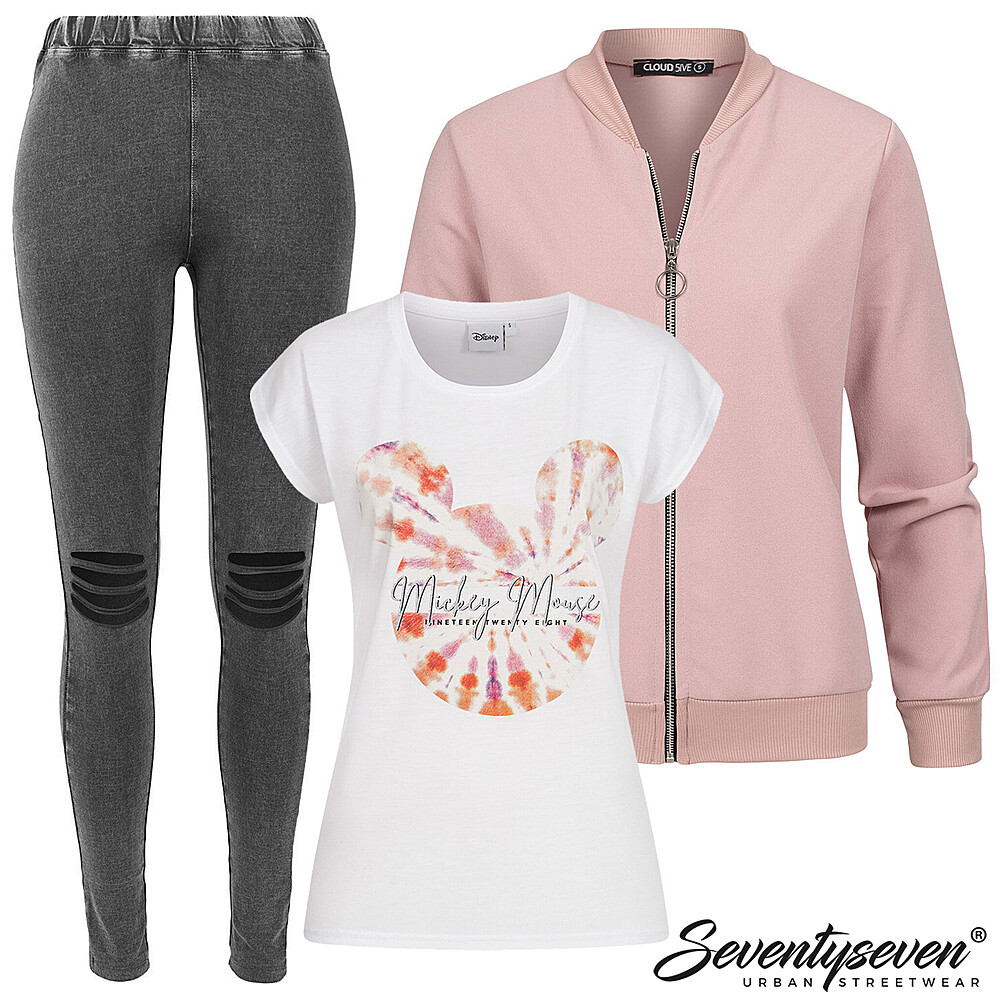 Casual met Mickey Mouse Outfit 28993