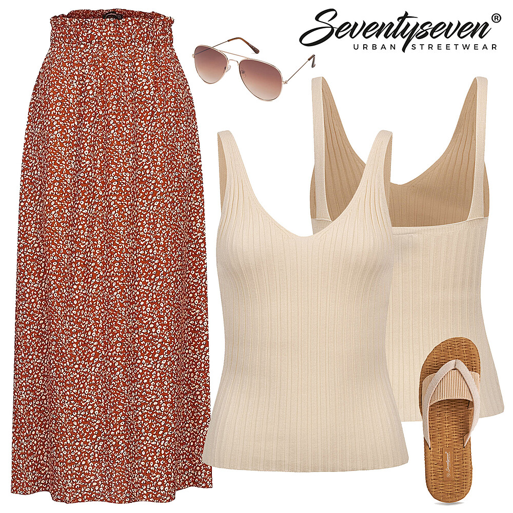 Frisse maxirokstijl Outfit 29233