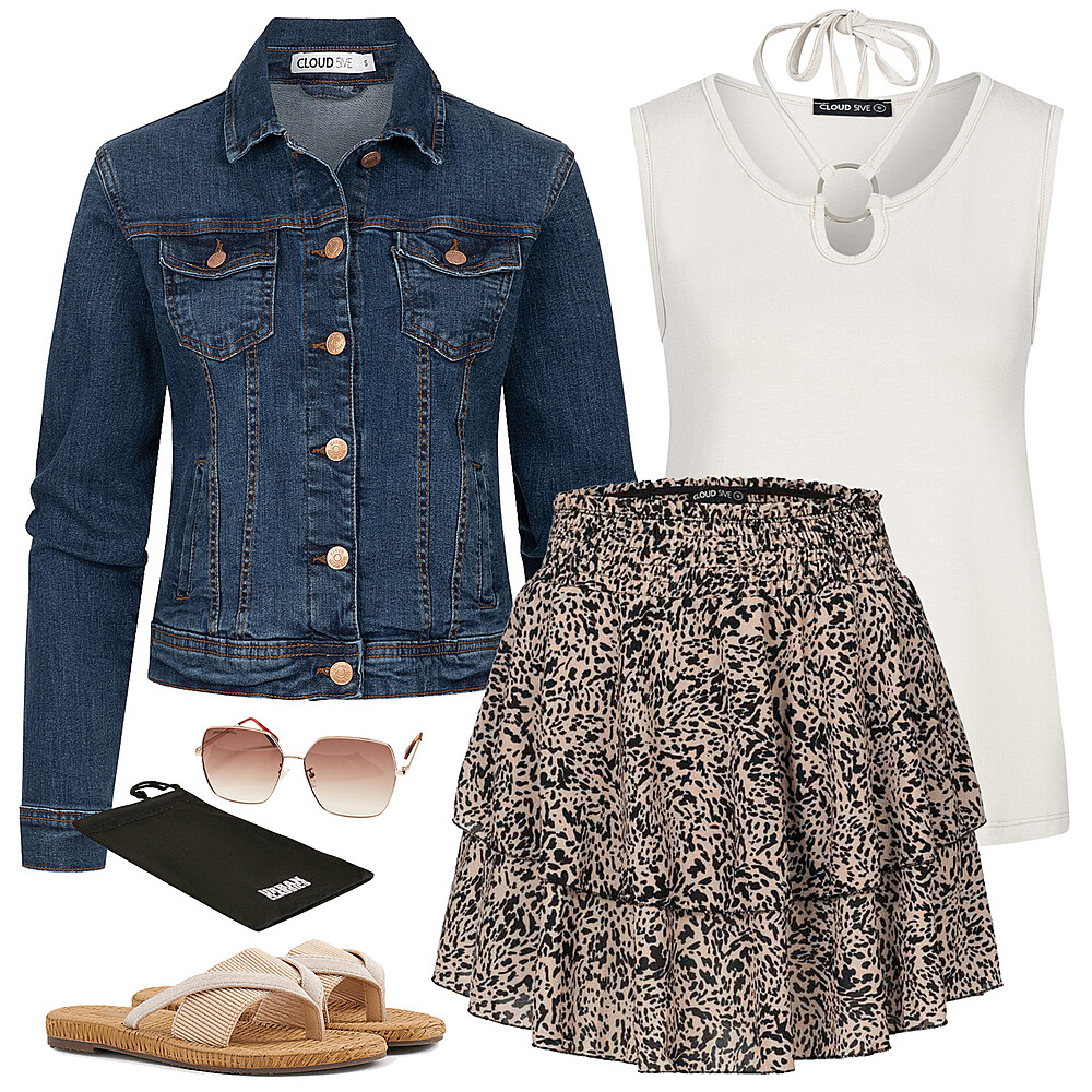 Denim jasjekoorts Outfit 29328
