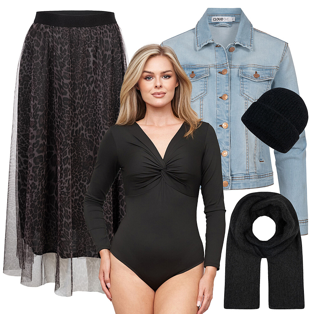 In spijkerjas stijl Outfit 29665