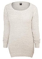 Urban Classics Damen Pullover Wideneck Sweater off weiss