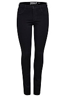 ONLY Dames NOOS Skinny Jeans 2-Pockets Regular Waist zwart denim