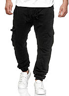 Urban Classics Heren cargo joggingbroek zes zakken zwart