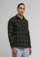 Urban Classics Heren Overhemd zwart groen