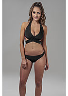 Urban Classics Dames Halter-Wikkel-Bikini zwart