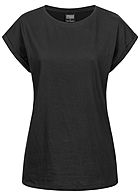 Urban Classics Dames T-shirt met brede schouders zwart