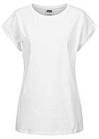 Urban Classics Dames T-shirt met brede schouders wit