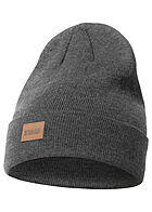 Urban Classics Heren Beanie lang met front patch donkergrijs