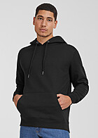 Urban Classics Heren Hoodie met kangoeroezak en trekkoord zwart