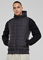 Urban Classics Herren Weste mit Kapuze und Zipper schwarz