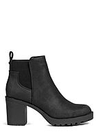 ONLY Dames NOOS Schoen Block Heel Boots Kunstleer zwart