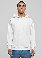 Urban Classics Herren Hoodie mit Kangarootasche und Tunnelzug weiss