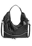 Styleboom Fashion Damen Kunstleder Handtasche 48x32cm Stitches schwarz