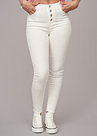 Hailys Dames High-Waist Skinny Jeans 5-Pockets wit denim