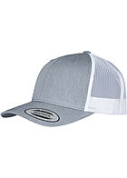 Flexfit TB Retro Trucker 2-Tone Snapback Cap heather hell grau weiss