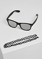 Urban Classics Sonnenbrille mit Kette schwarz silber