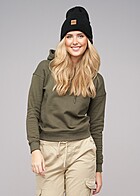 Urban Classics Dames Basic Hoodie olijfgroen