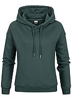 Urban Classics Dames Basic Hoodie donkergroen