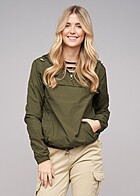 Urban Classics Dames windjack met capuchon groen