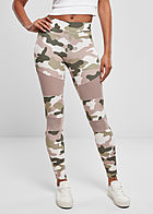 Urban Classics Dames Leggings Mesh donker camouflage