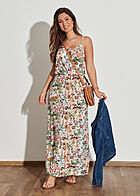 ONLY Dames NOOS Maxi Jurk cloud dancer beige groen