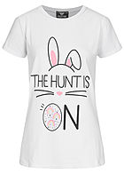 Fresh Tee Dames T-Shirt Eastern Print The Hunt wit