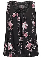 Styleboom Fashion Dames Chiffon Top zwart