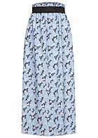 Styleboom Fashion Dames Paperbag Longform Rok baby blauw roze
