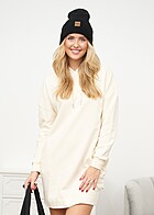 Urban Classics Dames capuchonjurk wit